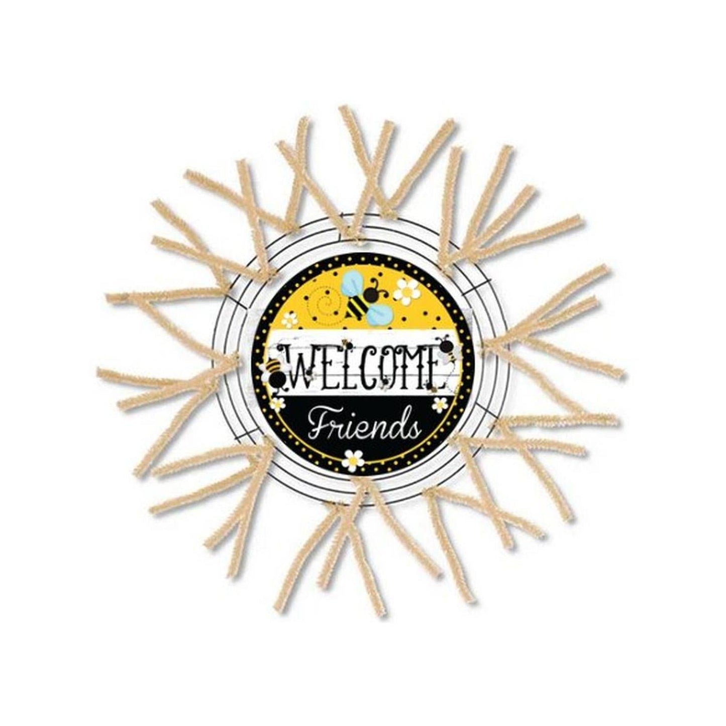 Welcome Friends Bumblebee Sign