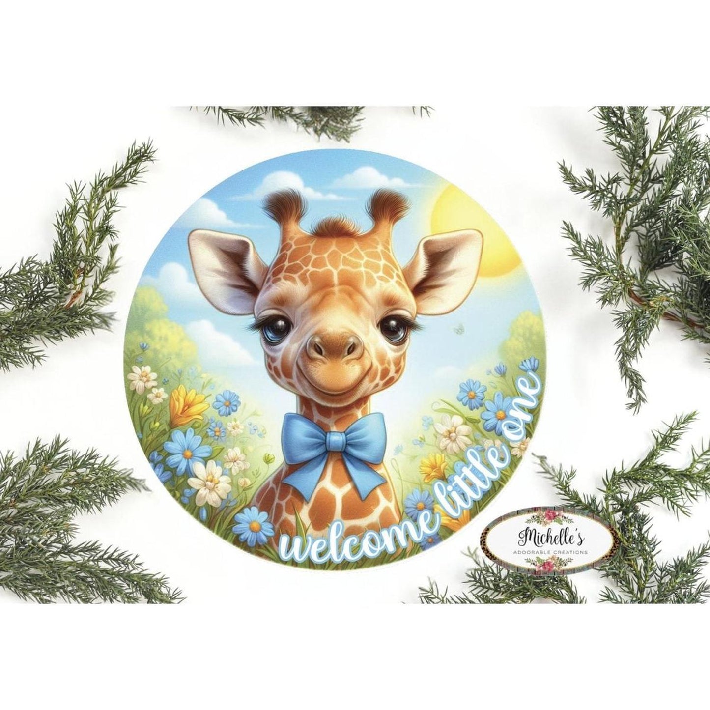 Welcome Little One Giraffe:  Baby Boy