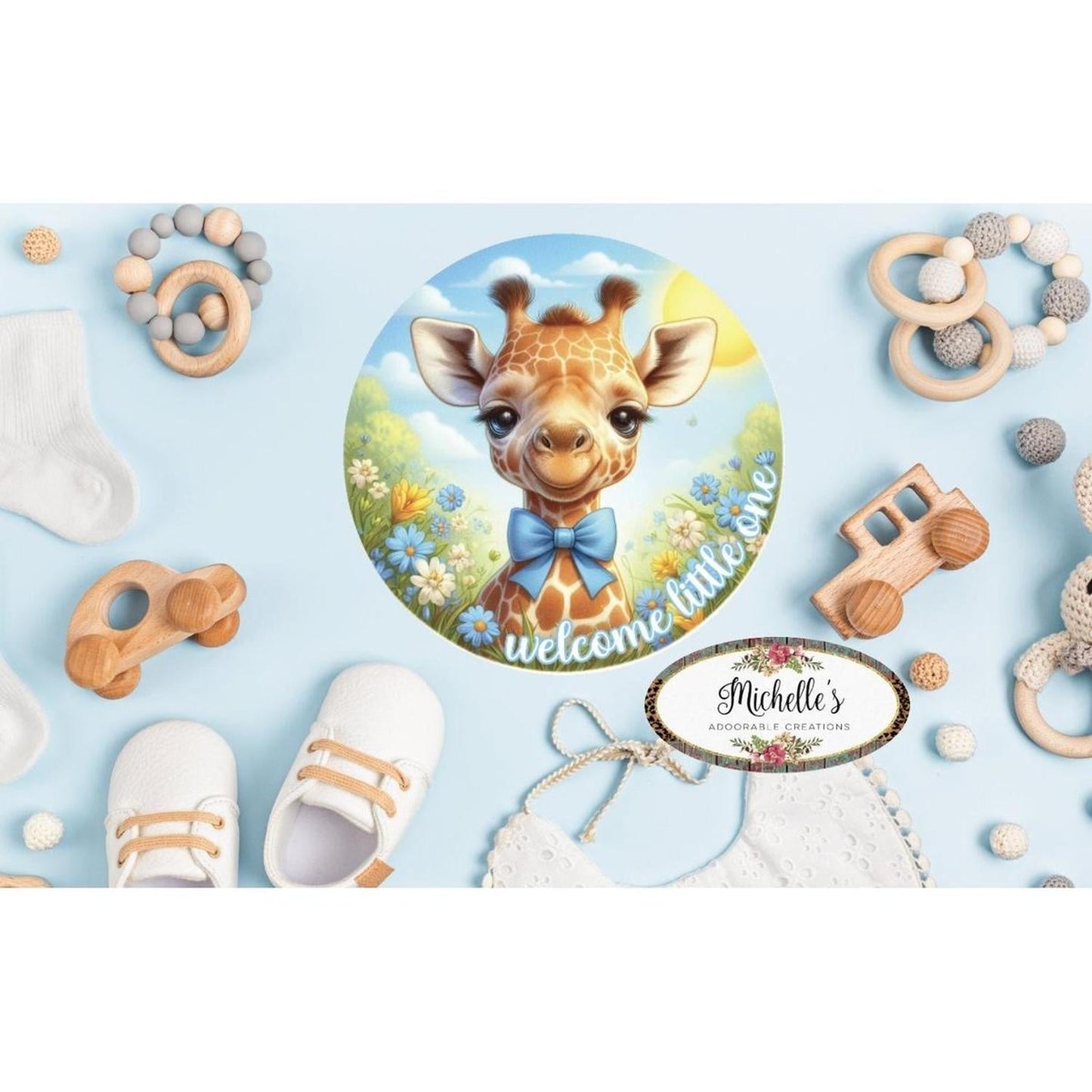 Welcome Little One Giraffe:  Baby Boy