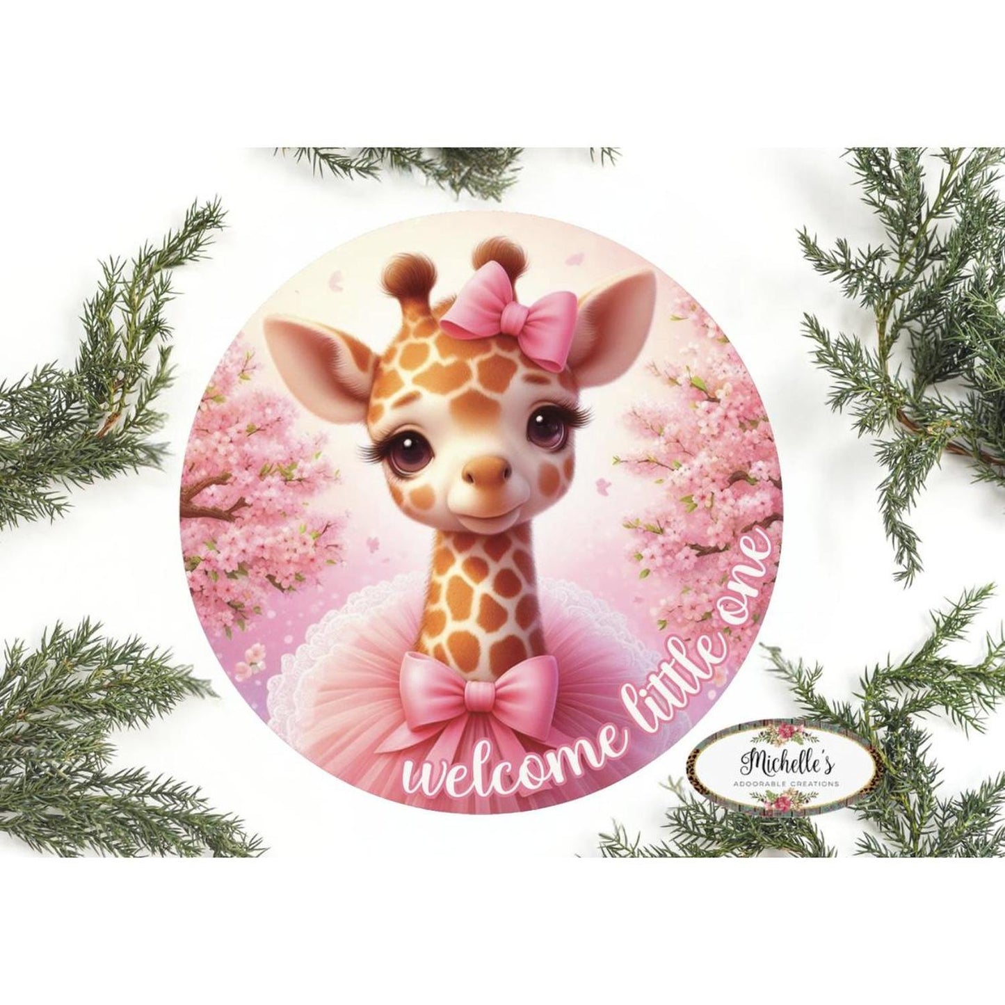 Welcome Little One Giraffe:  Baby Girl