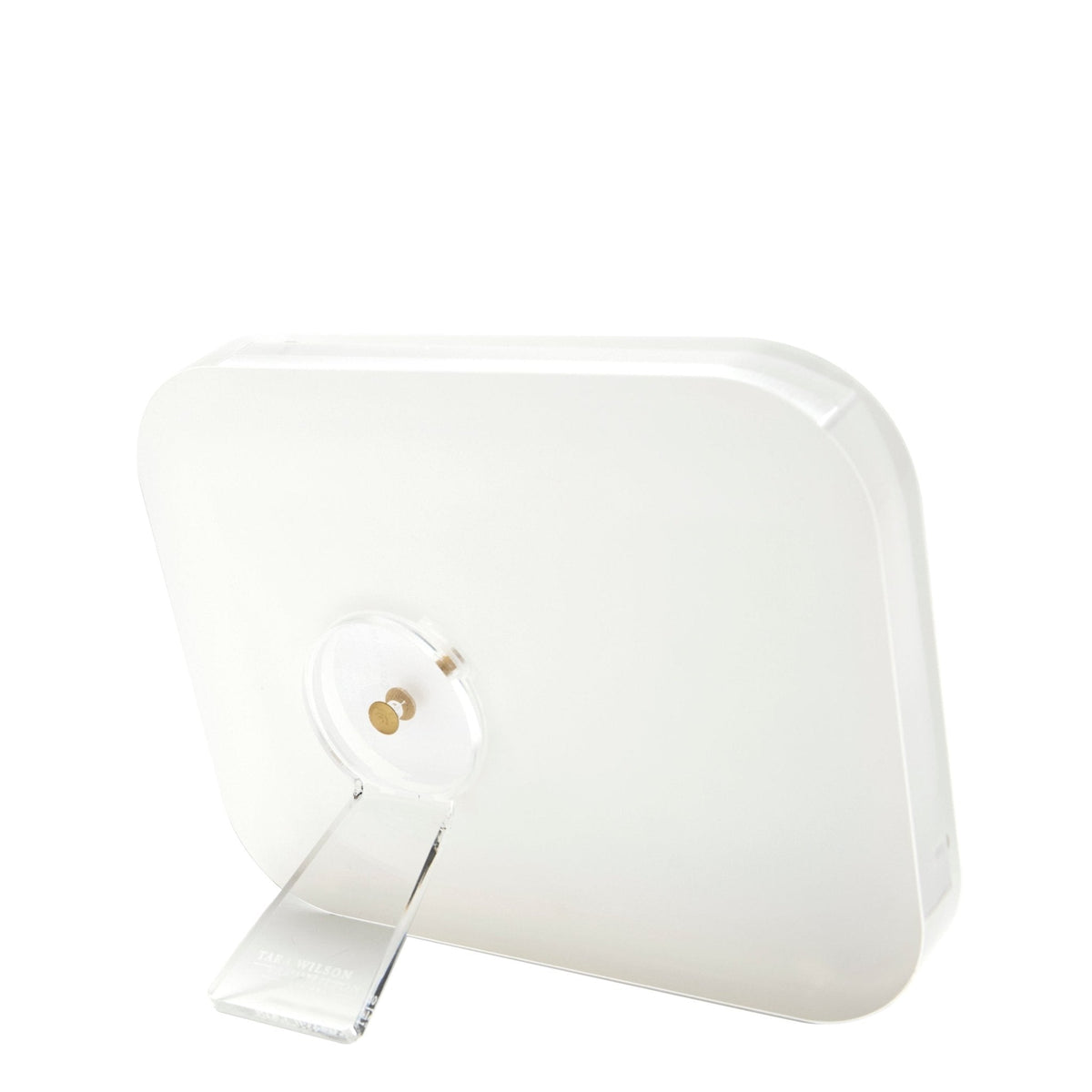 a white rectangular object with a stand
