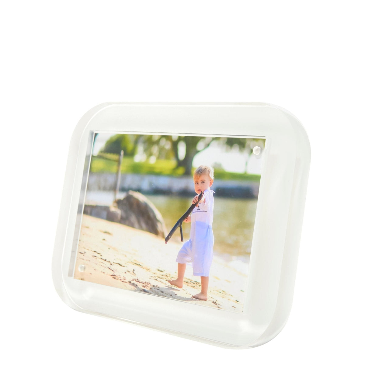 a picture of a child on a beach