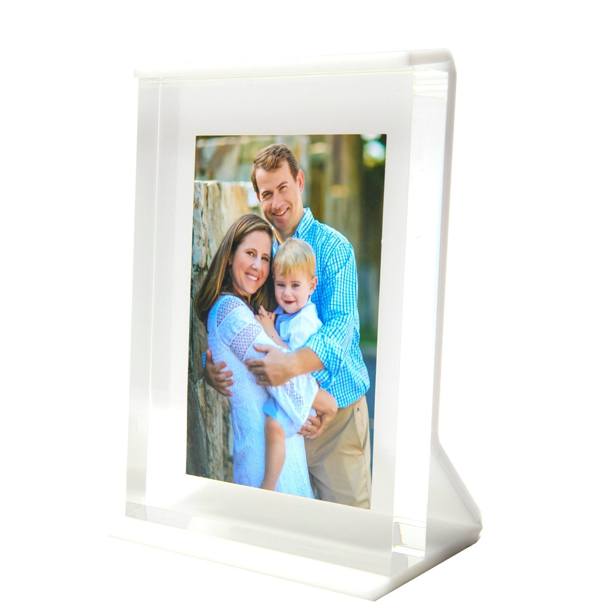 White Acrylic Retro Frame