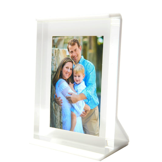 White Acrylic Retro Frame