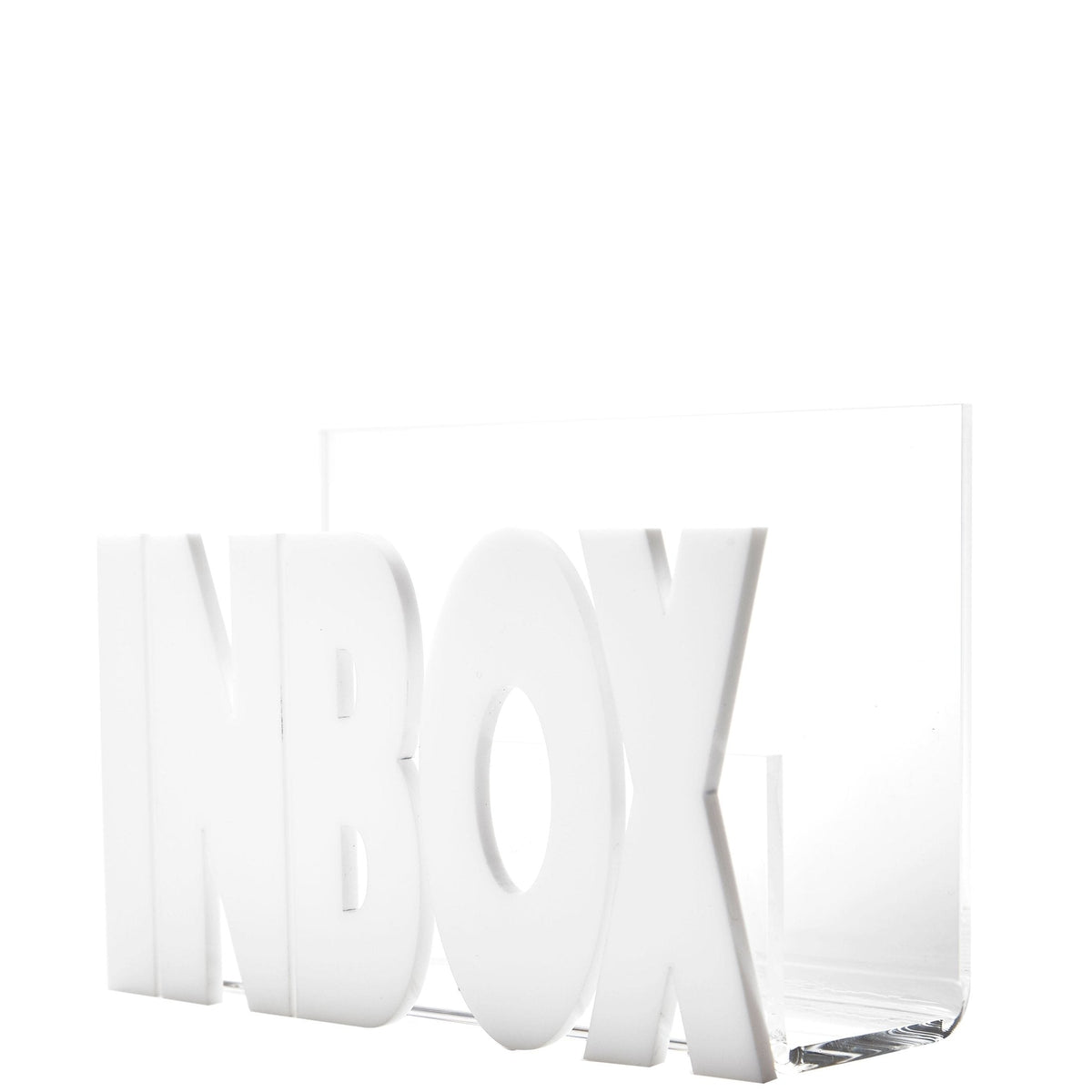 White Inbox Acrylic Holder
