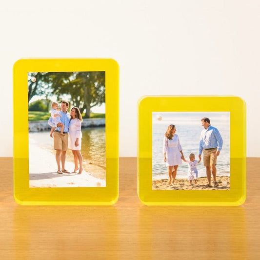Yellow Acrylic 4" x 4" Flip Frame