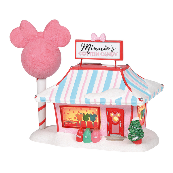 Enesco Disney Village Minnie's Cotton Candy Shop House Figurine